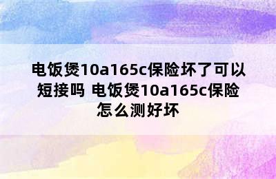 电饭煲10a165c保险坏了可以短接吗 电饭煲10a165c保险怎么测好坏